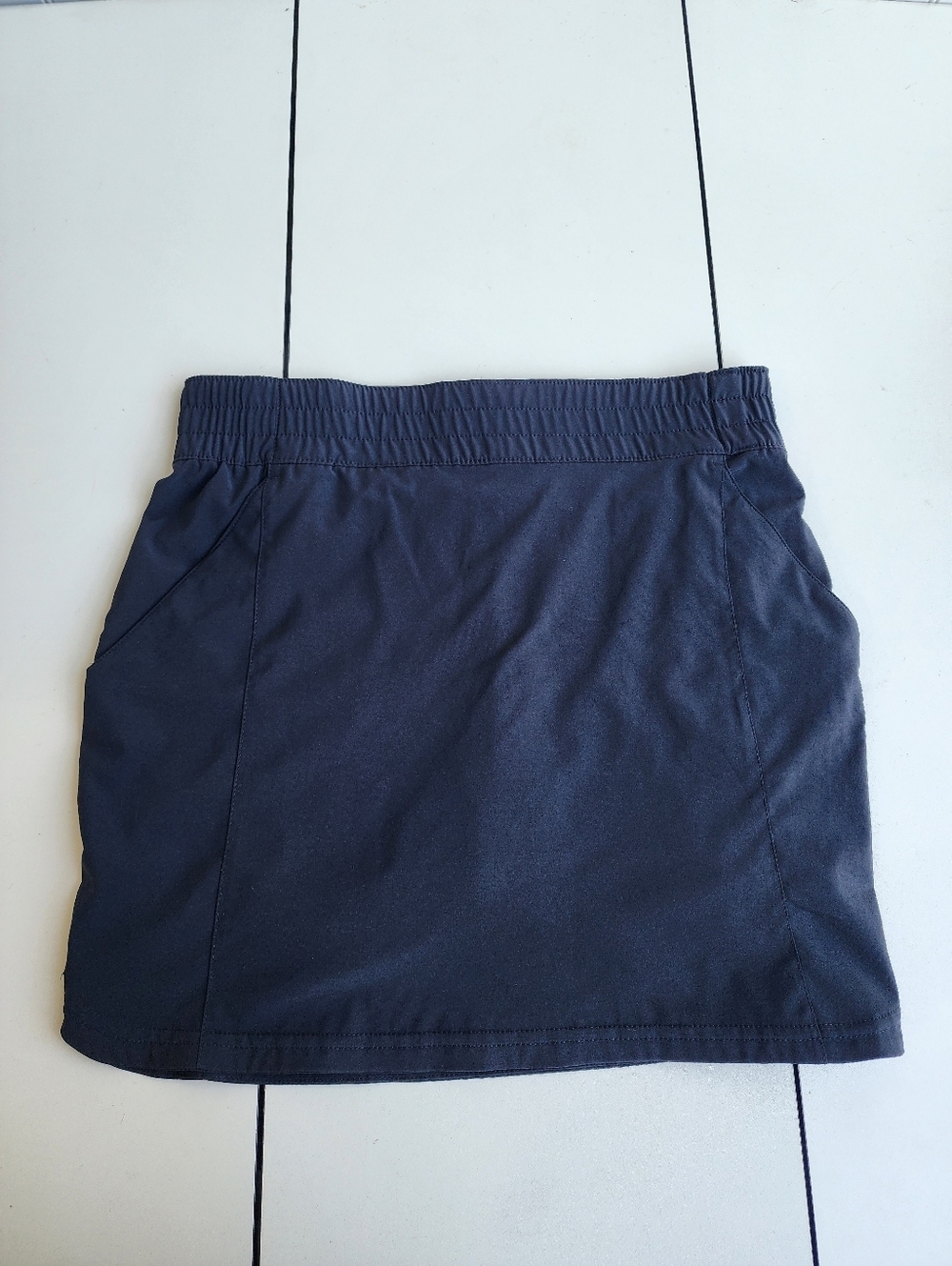 Columbia Women's Skirt Skort Side Pocket Stretch Pull On Waist Skirt Black Sz M